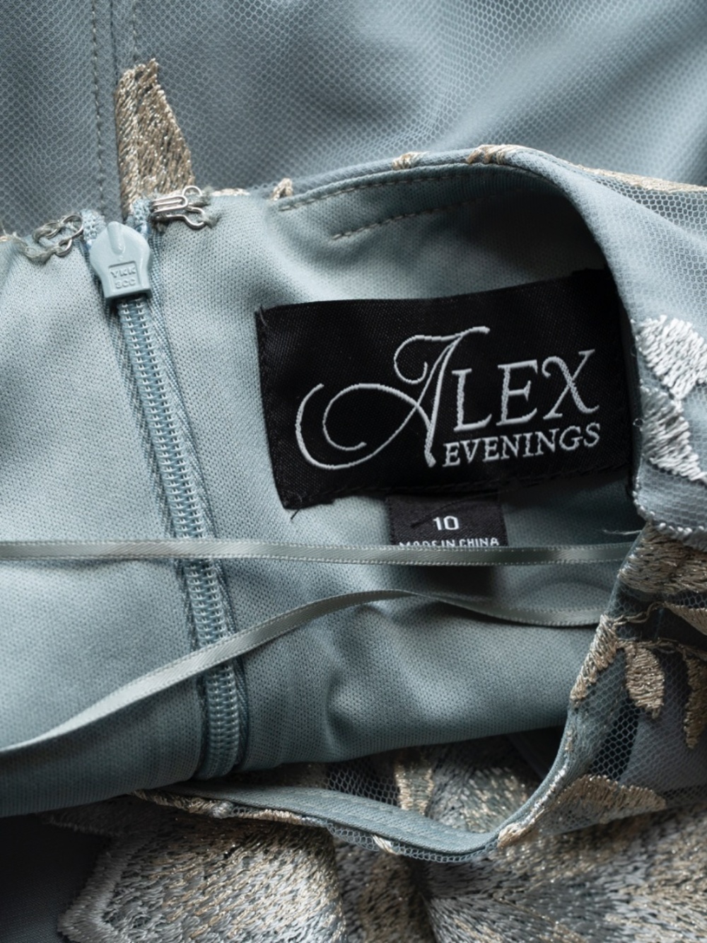 Alex Evenings - Embroidered Lace Mock Jacket Cocktail Dress - Picture 4 of 12